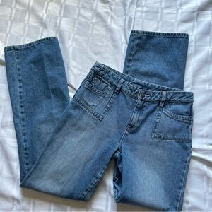 Nevada Patch Pocket Straight Leg Vintage Denim Jeans